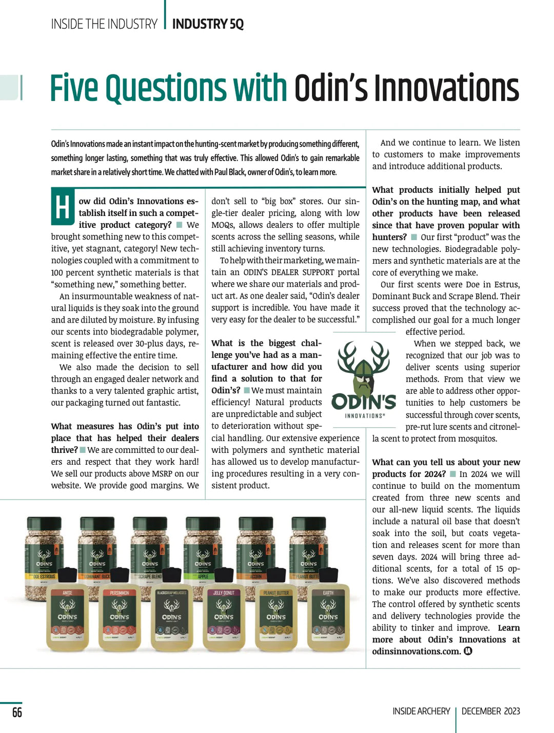Inside Archery - Five Questions with Odin's Innovations