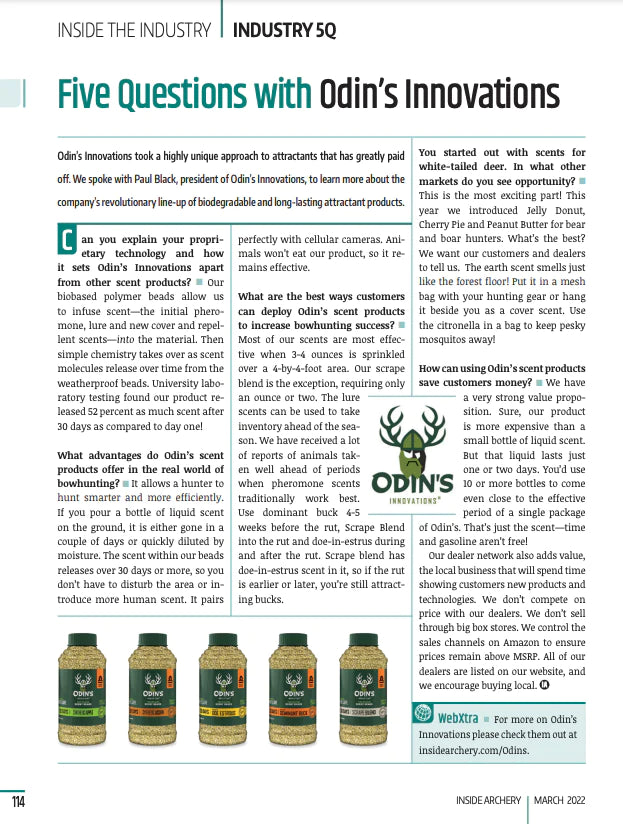 Inside Archery- Five Questions with Odin's Innovations